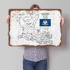 Hand Drawn Map of Louisiana Metal Poster Customized Wall Art Retro Vintage Tinplate Signs for Man Cave Interior Decoration Decor