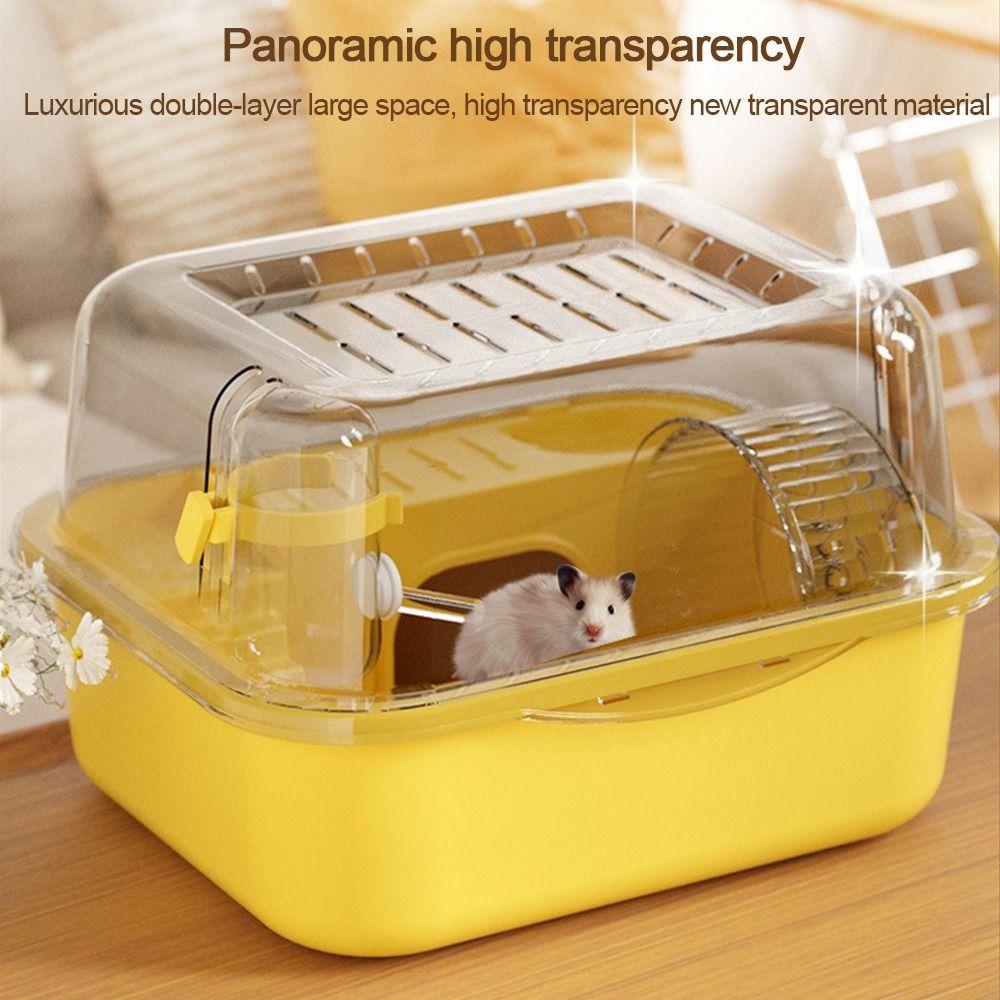 Large Space Small Animal Carrying Cage Sturdy Pet House Fashion Hamster Cage