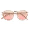[MERRY PLEASURE] Sunglasses, Fashion Glasses, Men's & Women's, Boston Style, Round, Light Colored Lenses (Gray, Blue, Beige, Gold, Green, Brown),
