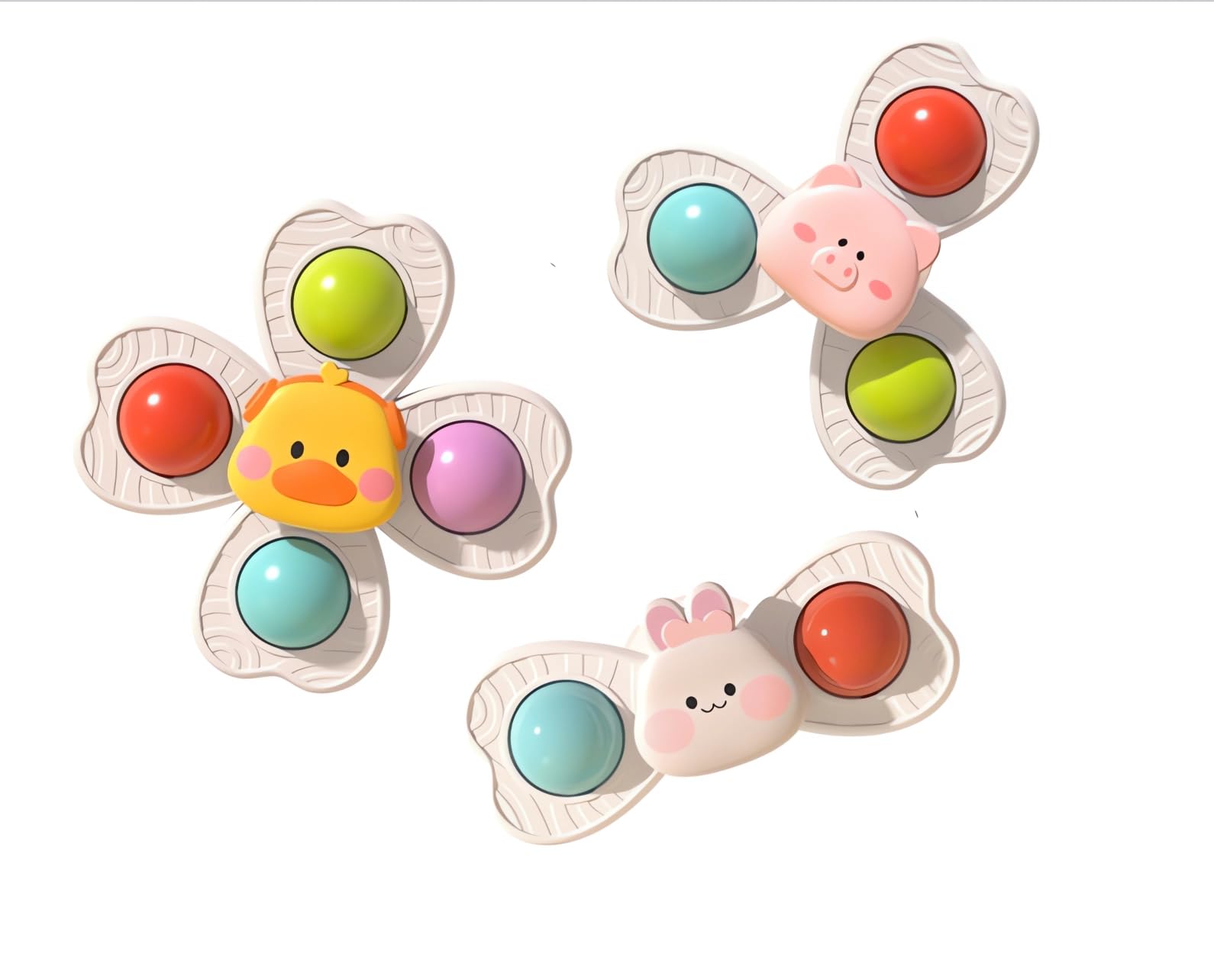 

Baby toy, fidget spinner, children s toy, cat toy, bath toy, suction cup toy, 3-piece set, for ages 6 and up