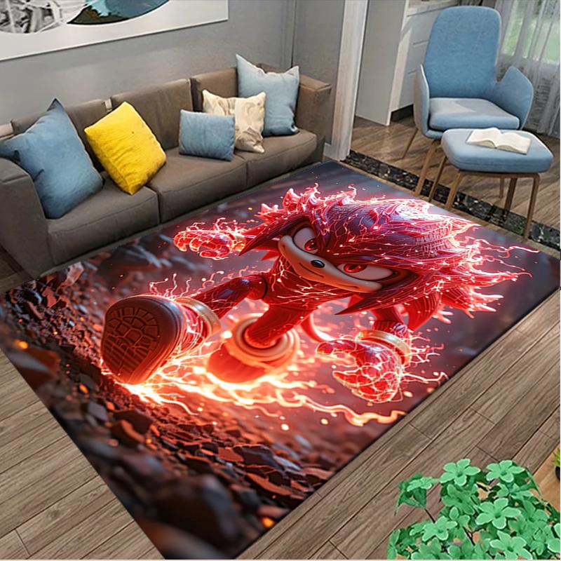 1pc SONIC Rug, Digital Printed Home Chair Sofa Mat, Durable Office Area Carpet, Beautiful Festival Decorations