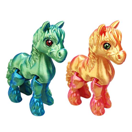 Adorno de Caballo Impreso en 3D Lindo Figurita de Caballo Articulado Juguete Fidget de Animal Flexible para Juego Interactivo Alivio del Estrés Y Exhibición