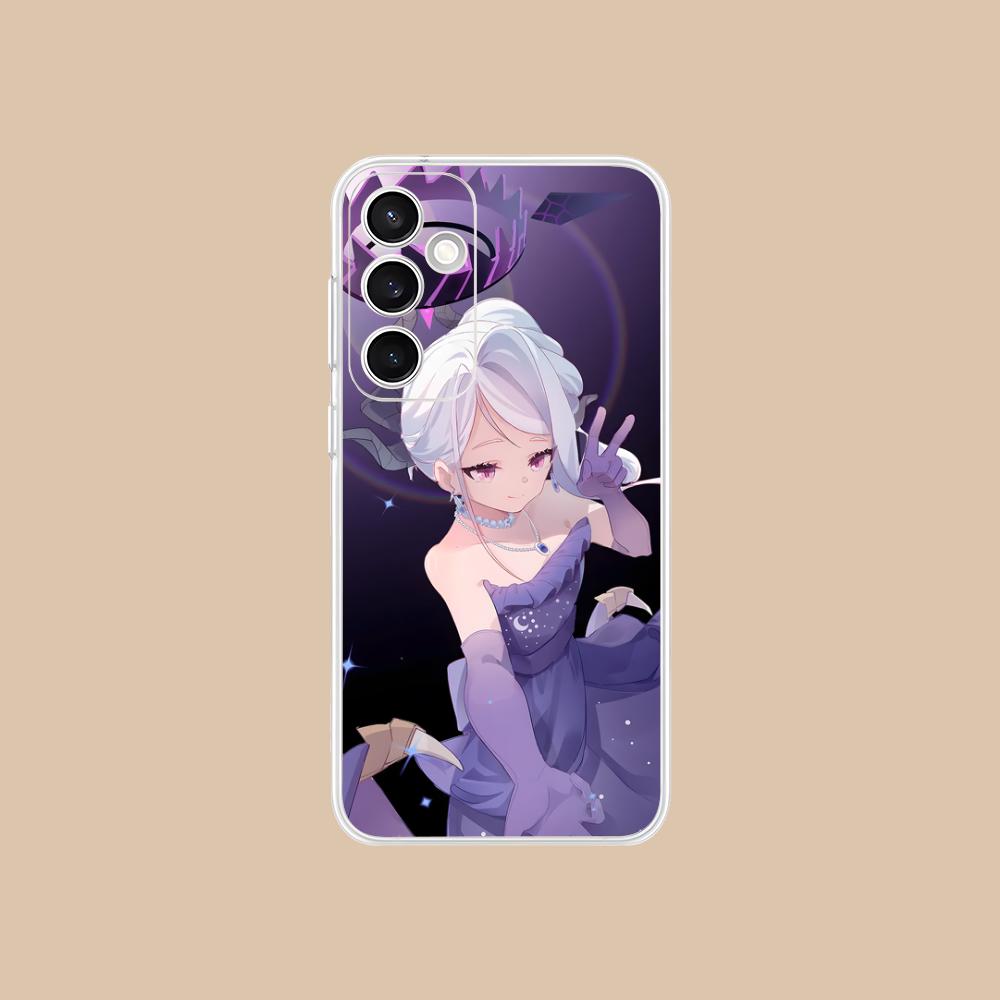 Blue Archive Hina Mobile Phone Case for Samsung Galaxy S25 S24 S23 S22 S21Plus FE Ultra Clear Colour Protective Luxury Cover