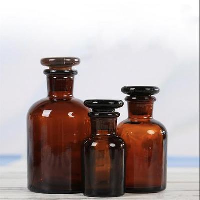 30/60/125/250/500ml Reagenzflasche Auslaufsicher Klar Klein Reagenzflaschen mit Kappen Reagenzflasche Glas Laborflasche