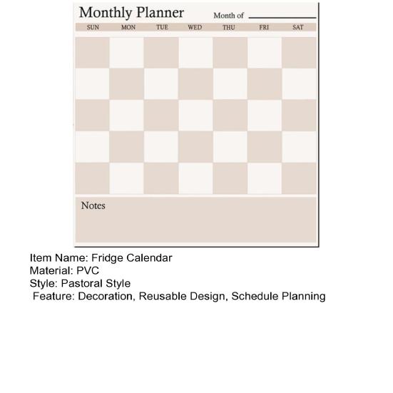 Magnetic Fridge Calendar Weekly Monthly Planner Dry Erase Board Schedules Chores Meals Planning Refrigerator Calendar Whiteboard Decoration
