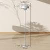 Modern Living Room Floor Lamp with Bowl Shade Foot Switch E27 Socket Without Bulb Diameter 30x155 Cm Silver