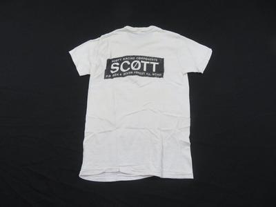 Scott Racing Components Factory Rep T-Shirt Double-Sided White Sz S Y10