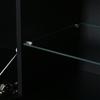 160*35*44.5cm Έπιπλο TV δαπέδου, χαμηλό έπιπλο, 2 πόρτες, γυαλιστερό, φώτα LED, βάση TV, κατάλληλο για τηλεοράσεις 65 ιντσών, μαύρο
