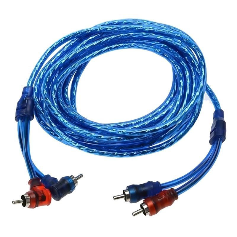 

2RCA to 2RCA Male to Male Adapter Stereo Cable for Stereo Speaker or Subwoofers with Gold-Plated Plugs 1