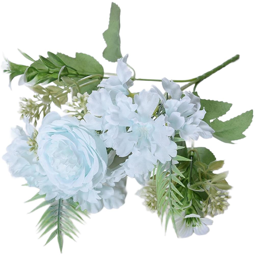 

Photography Props Peony Silk Bouquet Wedding Photography Realistic Floral Design Lifelike Silk Petals Plastic Stems For Wedding синий