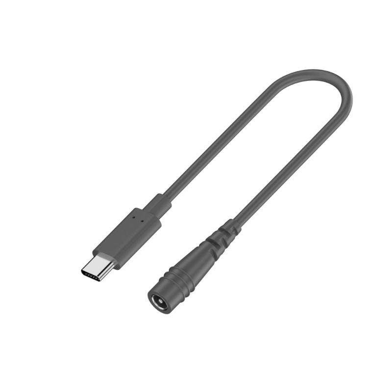 50cm-10m USB C Male To Mini DC5.5x2.1mm Female Waterproof Charging Cable for Outdoor Easy To Install Extension Cord