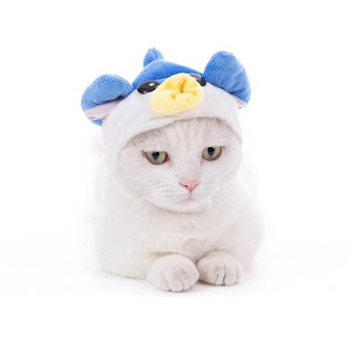 Cute Pet Headgear Cartoon Cat Dog Hat Headwear Cross-Dressing Party Costume Cosplay Warm Headdress Pet Supplies