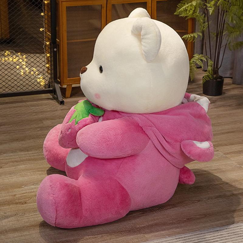 45-65Cm Kawaii Pink Teddy Tales Plush Toys Stuffed Animal Love Bear With Cloth Cute Soft Doll Pillow Children'S Gifts Room Decor