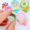 10pcs New Cute Lollipop Series PVC Flexible Glue FlatBack DIY Scrapbook Embellishment Phone Craft Decoration