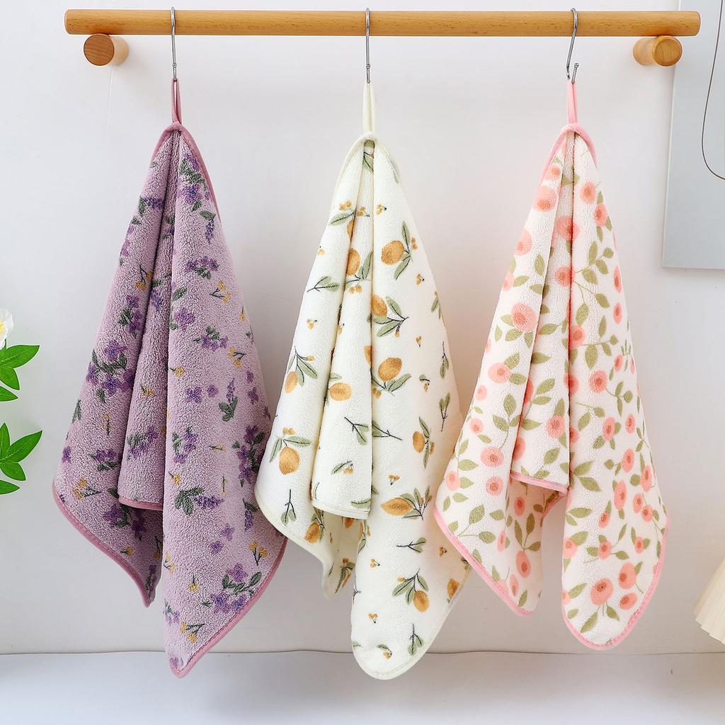 Neues Weiches, Saugfähiges Verdicktes Korallenvlieshandtuch für den Heimgebrauch Niedliches Gesichtstuch zum Waschen und Abtrocknen der Haare