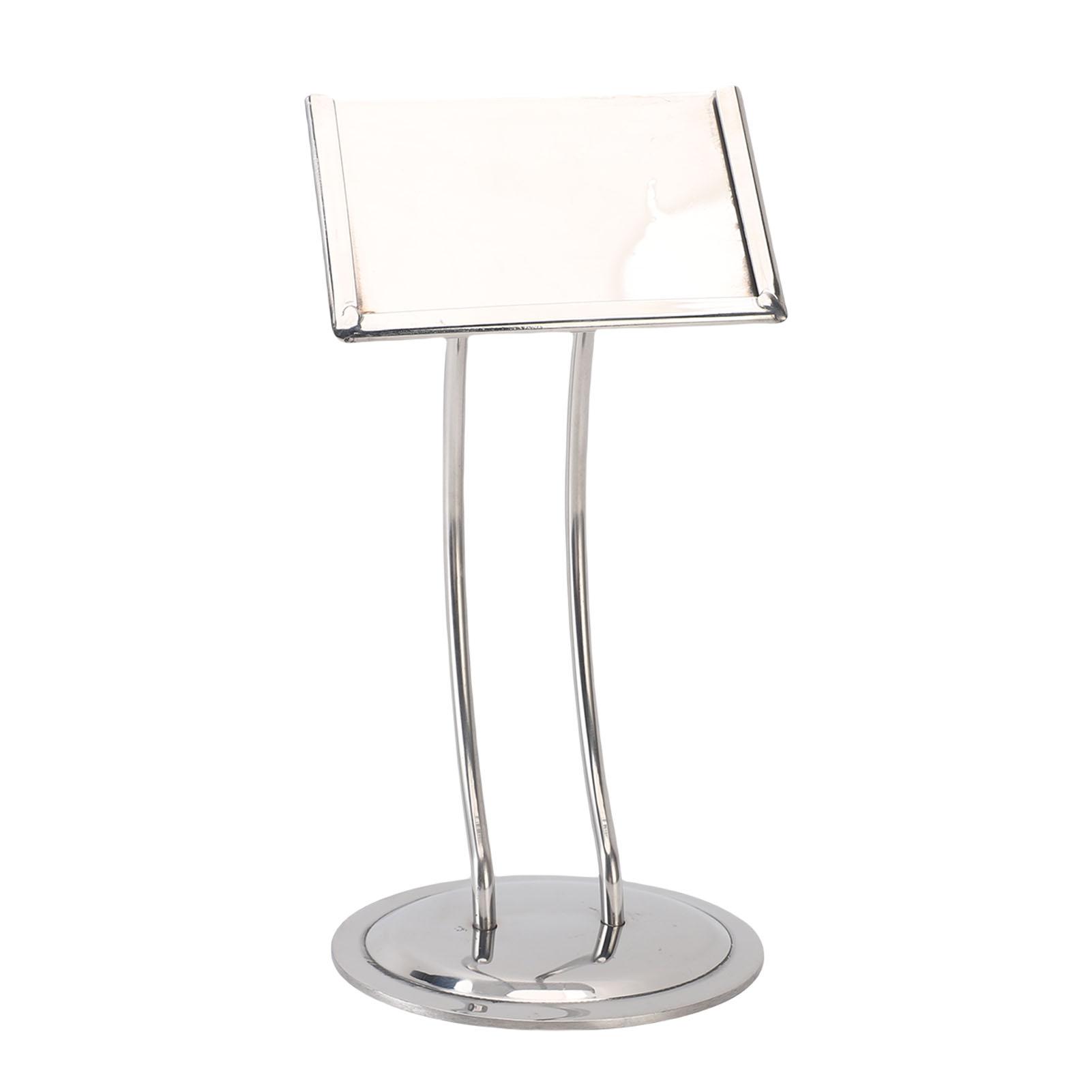 Металлический держатель для таблички из нержавеющей стали, держатель для номера стола, подставка для карточек, фотографий, заметок для настольных композиций, шведского стола