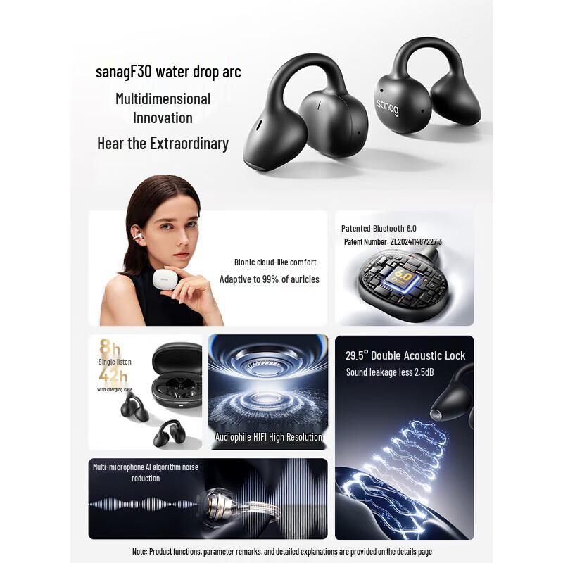 Sena F30 Ear-Clip Bluetooth Bone Conduction Headset