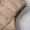 Women's Down Vest Liner Short Sleeveless Lightweight Inner Layer Fall/Winter O-Neck Down Liner