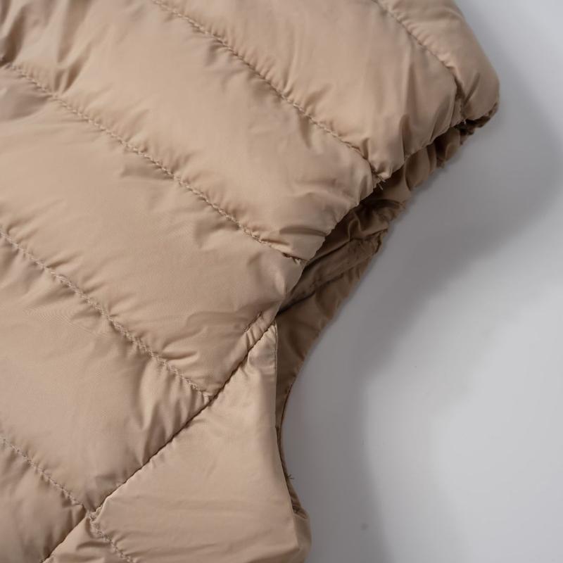 Women's Down Vest Liner Short Sleeveless Lightweight Inner Layer Fall/Winter O-Neck Down Liner