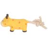 Grunting Latex Dog Toy Interactive Boredom Relief Bite Resistant Squeaky Squeeze Dog Toy with Cotton Rope Tail