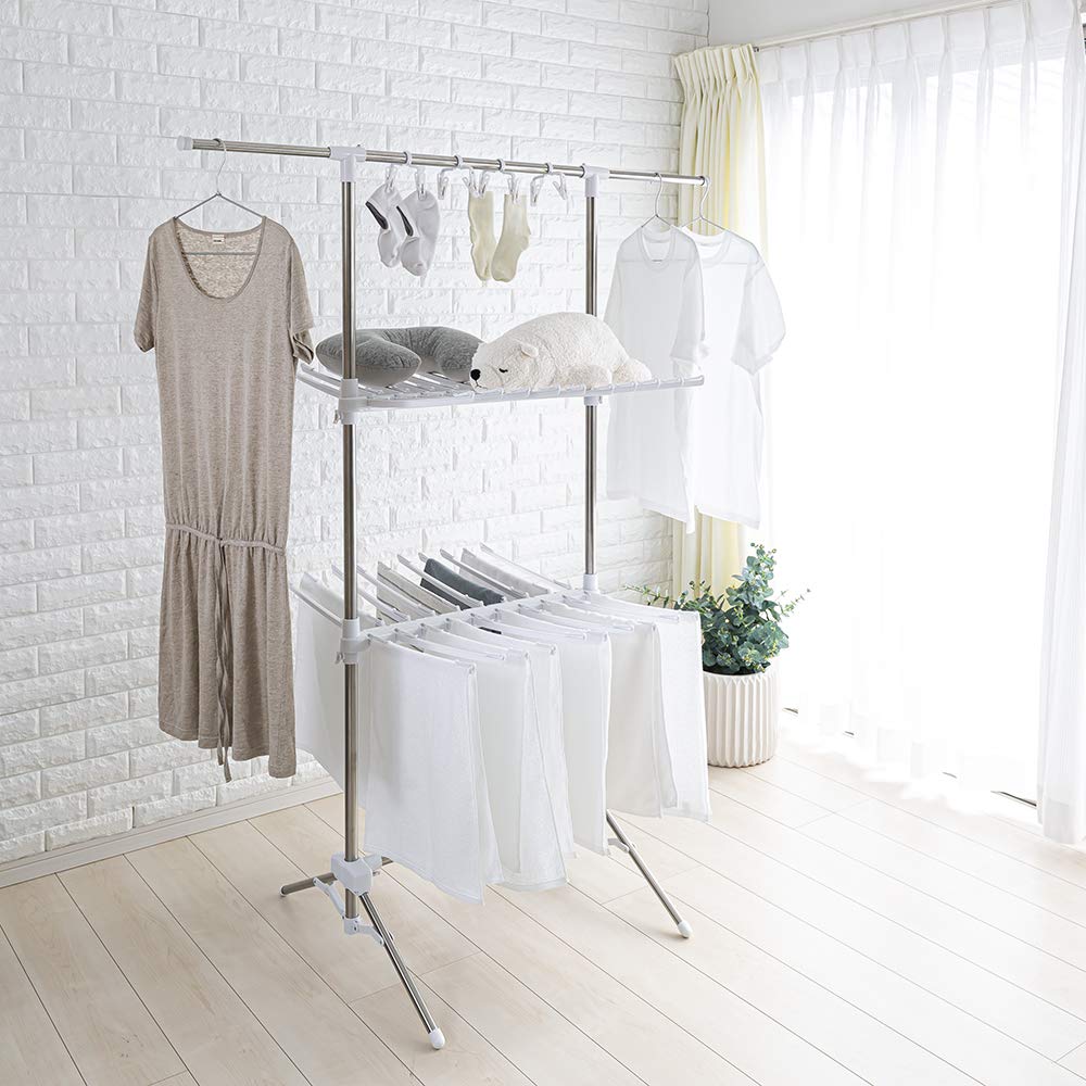 Sekisui Resin Edelstahl Wäscheständer, Prunkwinde, TA-100 (Multifunktional & Großes Fassungsvermögen)