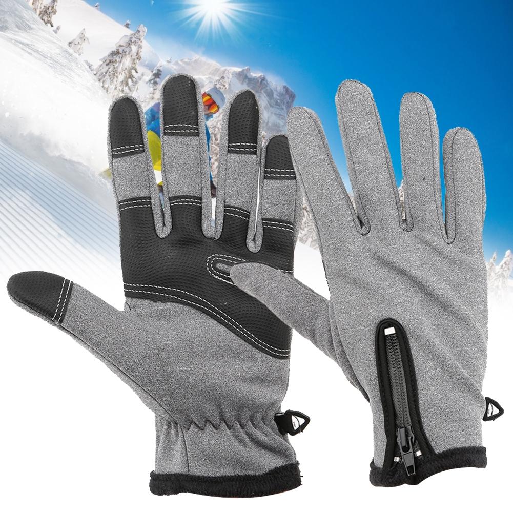 Guanti Sportivi da Esterno per Equitazione, Arrampicata, Impermeabili, Caldi, Unisex, Touchscreen, Dita Complete M