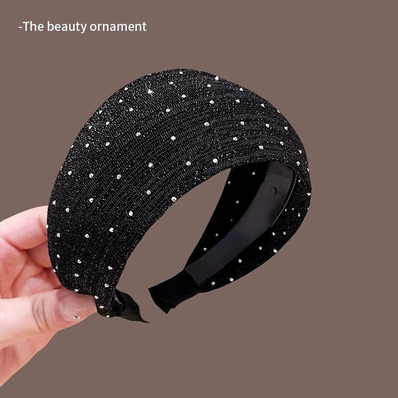 

Повязка на голову с широкими полями «Звездное небо» Высокий верх головы Маленькая повязка на голову Лента для волос и Аксессуар для волос Black mesh