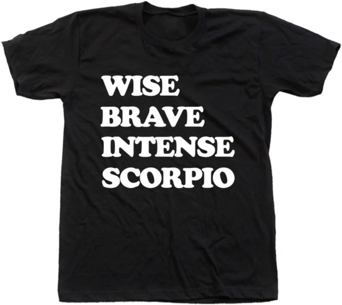 Men s Cotton Scorpio Zodiac Sign T-Shirt - Wise Brave Intense Scorpio Graphic Tee S разноцветный