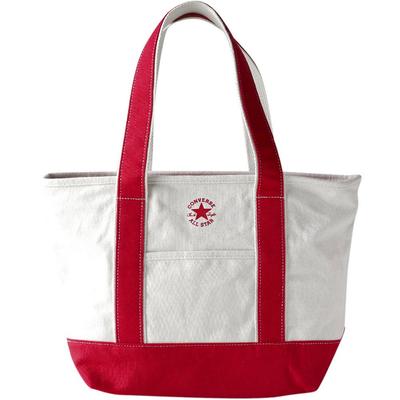 Converse Canvas Tote Bag, Medium, with Dwear Sticker, Canvas Tote Bag for Men and Women, TOKYO All Star (Size M, Red)