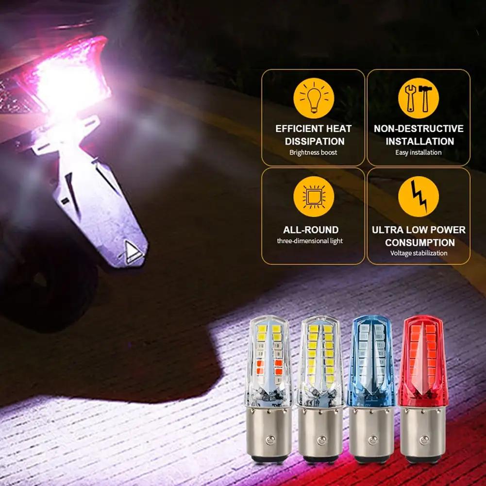 1157 Motorcycle Tail Light LED Brake Lamp High Brightness Spotlight 2835 32smd Headlight Car Turn Signal Lights Accessories