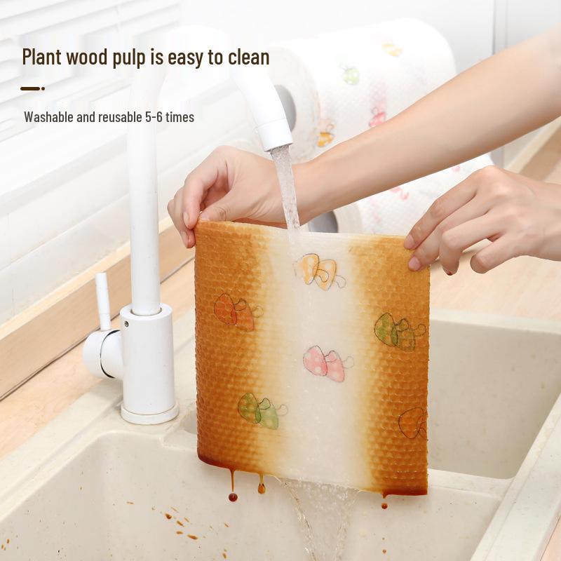 Lazy Rag Dual-Use Extra Large & Thick Kitchen Disposable Paper Towels for Household Cleaning