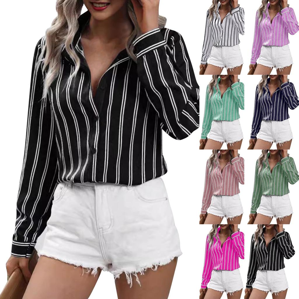 Dámská módní košile volného typu s dlouhým rukávem