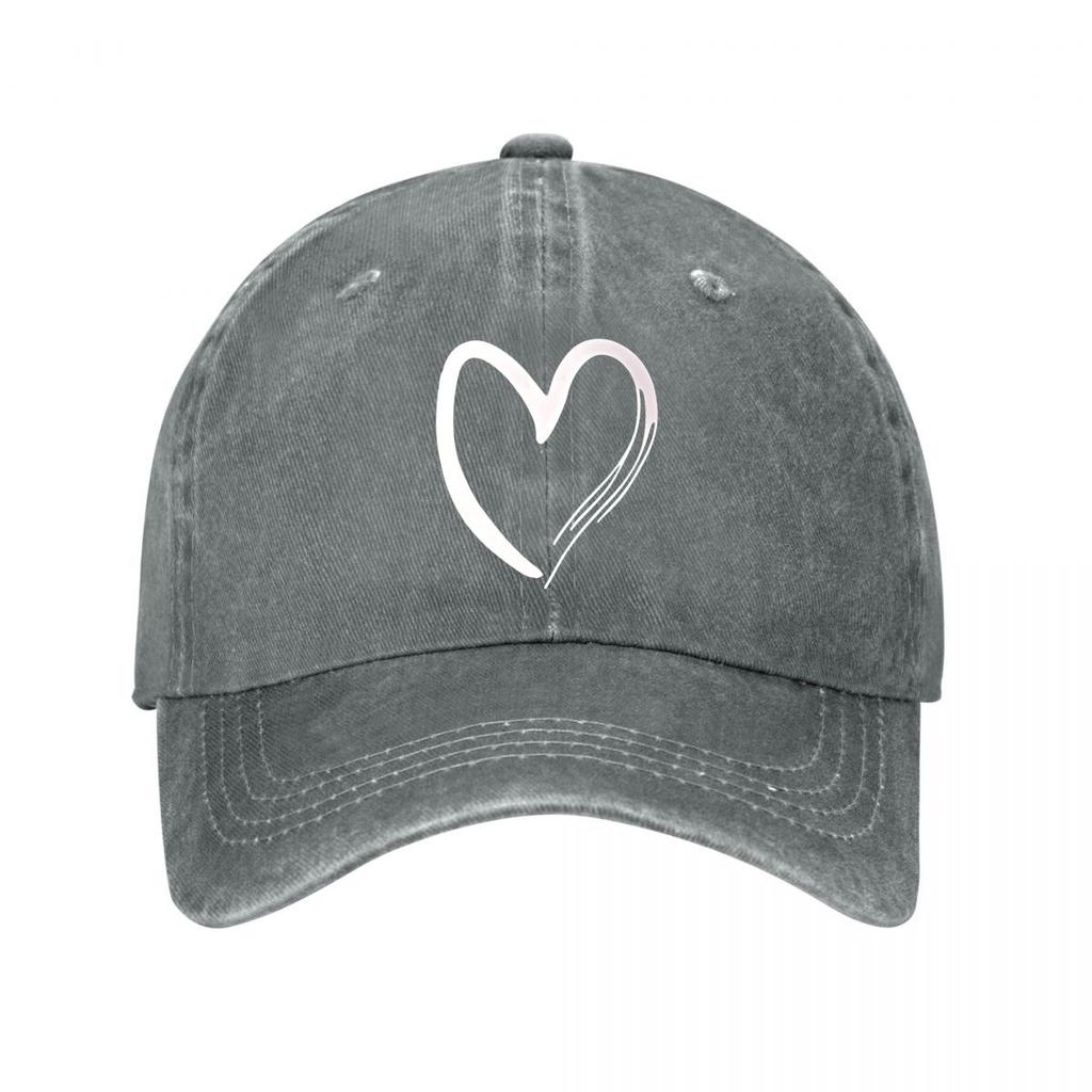 Pink Heart Baseball Cap New Vintage Washed Cotton Baseball Cap Parent Kids Sun Hats