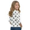 Children's 3/4 Sleeve Round Neck Animal Print Casual Top for Everyday Wear