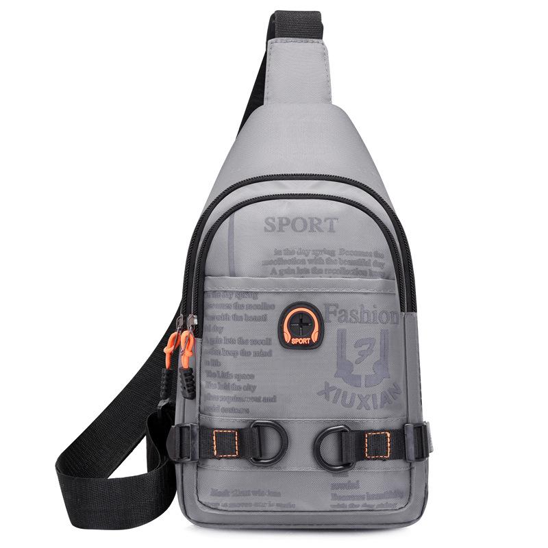New breast bag trendy shoulder bag outdoor casual messenger bag waterproof and wear-resistant multi-functional Oxford cloth chest bag
