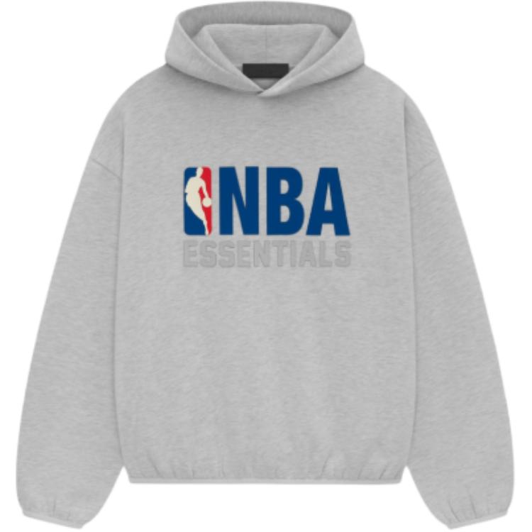 

Fear of God Толстовка Essentials x NBA с капюшоном Light Heather Unisex Tops Grey 192AL246400F