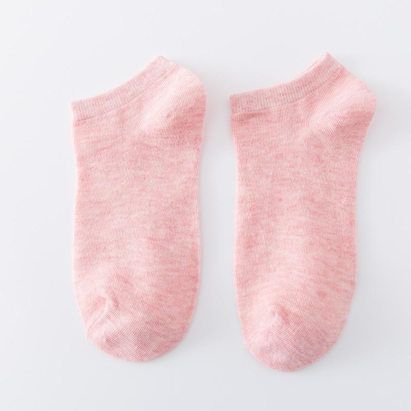 Women's Breathable Cotton Low-Cut Invisible Socks - Spring/Summer Candy Colors