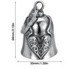 Fashion Lucky Bell Pendant Heart Wing Motorcycle Bell Retro Riding Lucky Exorcist Bell For Men Motorcycle Punk Rock Exorcism