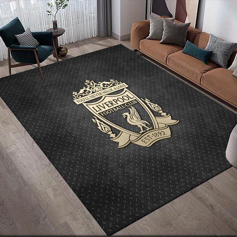 Leicester City Football Club Flannel Pattern Square Carpet,Area Rug,Carpet Rug for Living Room Bedroom Sofa Playroom Decor,Non-slip Floor Mat