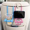 3D Printed Car Cup Holder for Back Seat, Foldable Phone Stand Tray, Hanging Drink Caddy for SUV Truck, Airline Accessory