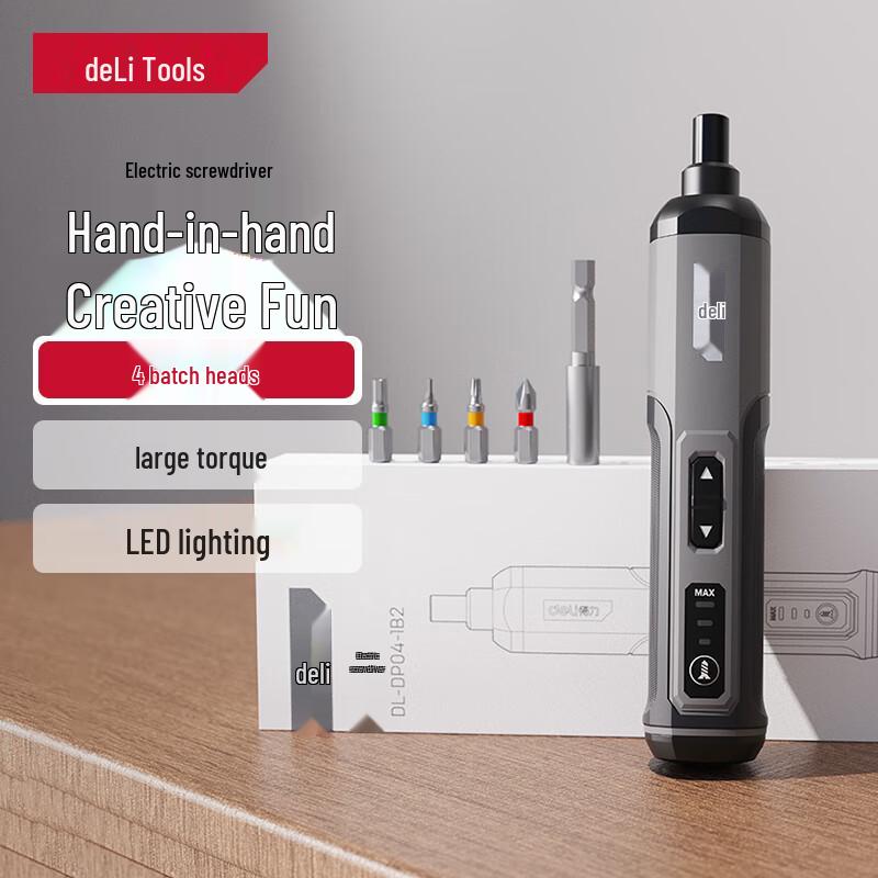 Deli Cordless Electric Screwdriver & Tool Kit CN plug (adapter included)