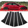 6PC For Porsche Macan 2014-23 Door Pillar Posts Mirror Plate Moulding Cover Trim
