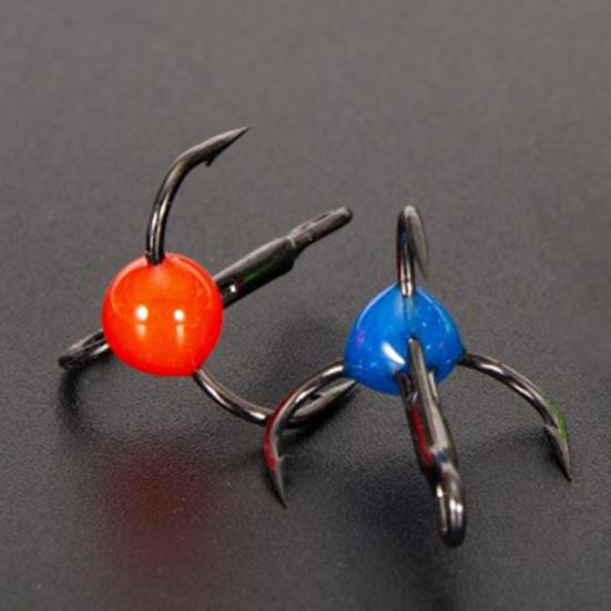 10Pcs/Box Mini Ice Fishing Hook Rust-resistant High Carbon Steel Good Toughness Solid Treble Hooks for Fishing