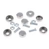 4/8/16Sets Chrome Anti-Theft License Plate Bike Traction Head Extension Screws Car License Alloy Plate Frames Or Covers Bolts