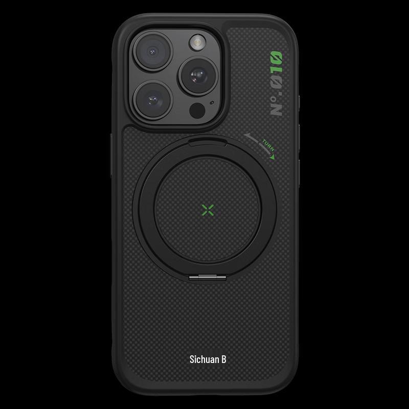 

Синий чехол-подставка из кевларового арамидного волокна Blue Gorilla с магнитом для iPhone 16 Pro