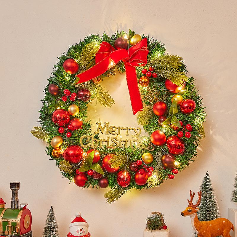 Christmas Door Wreath & Holiday Ornament for Festive Decor