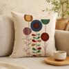 Hand Drawn Abstract Pillowcase, Single-Sided Print Cushion Cover, with Solid Back Decorative Throw Pillow, for Sofa Bed Chair Home Decor