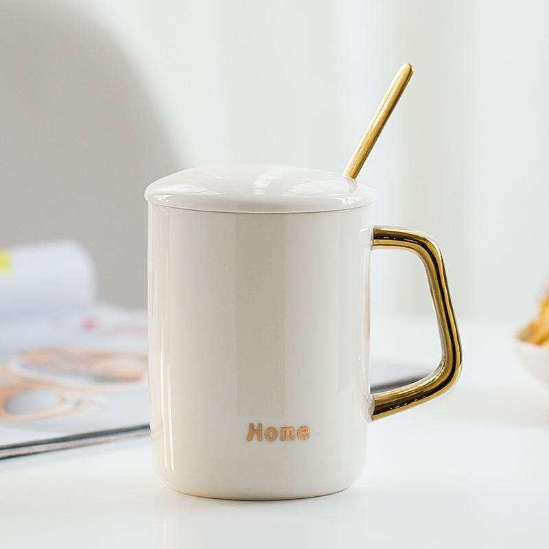 European Ceramic Cup Creative Mug Household Gold-Plated Couple Pair Cup Water Cup Coffee Cup Gift Customization