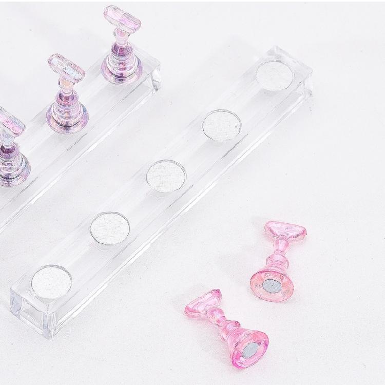Nail Holder for Display Painting Nails Magnetic Practice Nail Stand Fake Nail Holder for Press On Nails Adhesive Putty