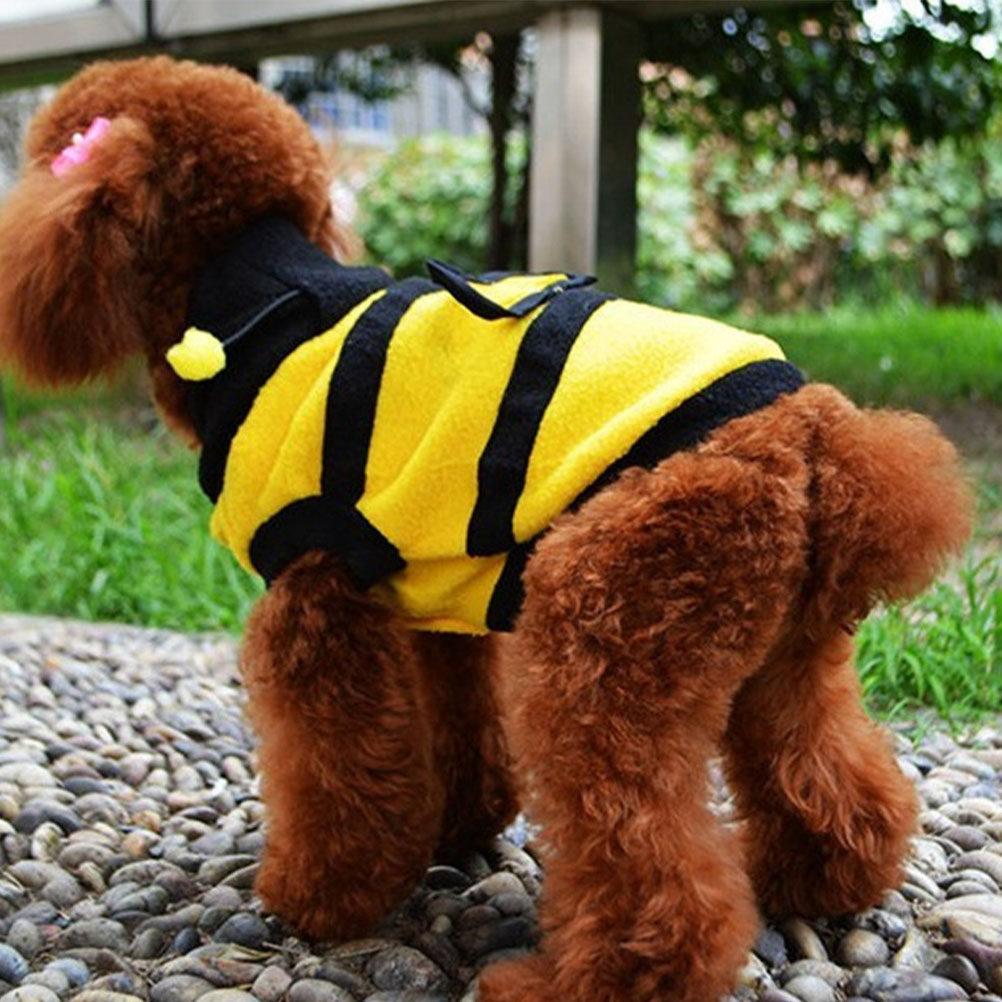 1Pcs Adorable Bee Dog Costume Comfortable Holiday Wear for Pets Suitable Chihuahuas Pomeranians Poodles Pugs Halloween Festive 12
